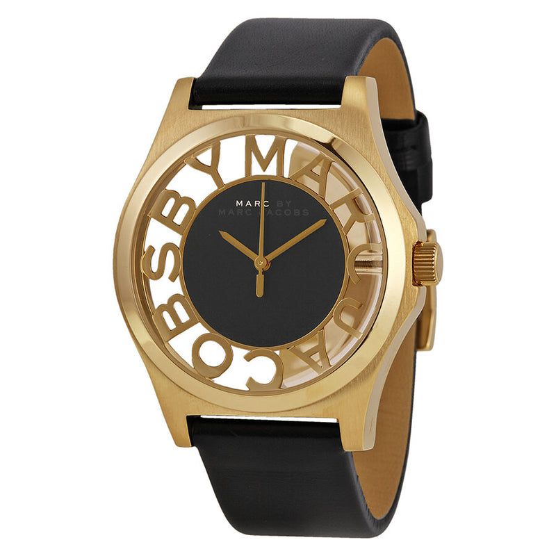 Marc by Marc Jacobs Henry Black Cut-out Dial Gold Ion-plated Ladies Watch MBM1246 - BigDaddy Watches