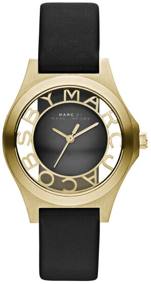 Marc by Marc Jacobs Henry Black Dial Black Leather Ladies Quartz Watch MBM1340 - BigDaddy Watches