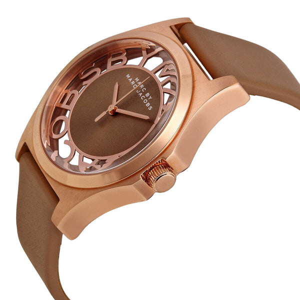 Marc by Marc Jacobs Henry Brown Cut-out Dial Rose Gold Ion-plated Ladies Watch MBM1245 - BigDaddy Watches #2