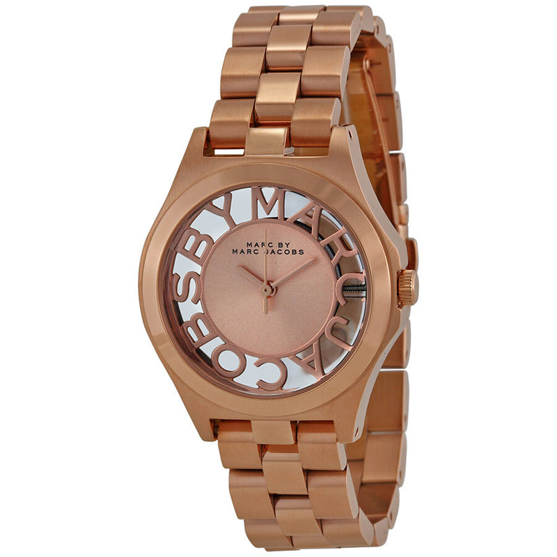 Marc by Marc Jacobs Henry Rose Dial Rose Gold-plated Ladies Watch MBM3293 - BigDaddy Watches