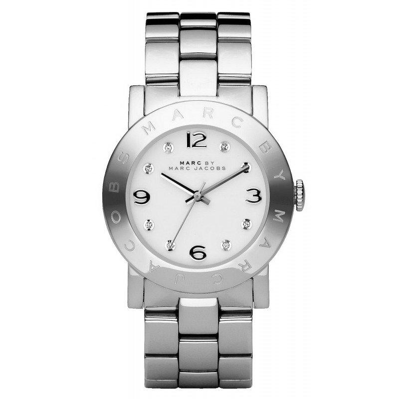 Marc by Marc Jacobs MBM3181 women's stainless steel watch with white dial and link bracelet