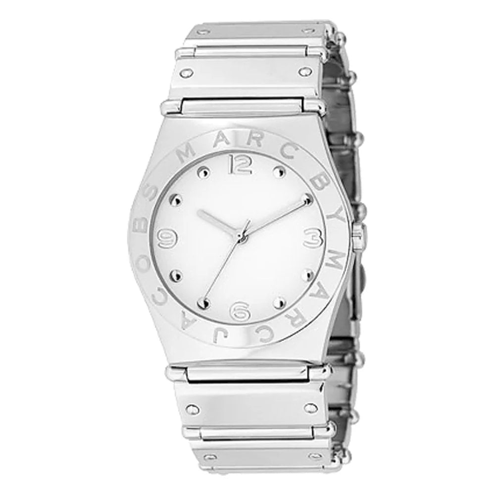 Marc by Marc Jacobs MBM8518 stainless steel women's watch with white dial and Arabic numerals