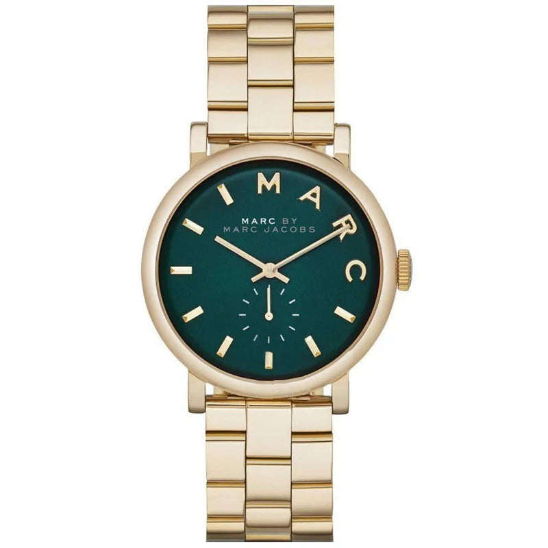 Marc by Marc Jacobs Baker MBM3245 ladies watch with green dial and gold-tone bracelet