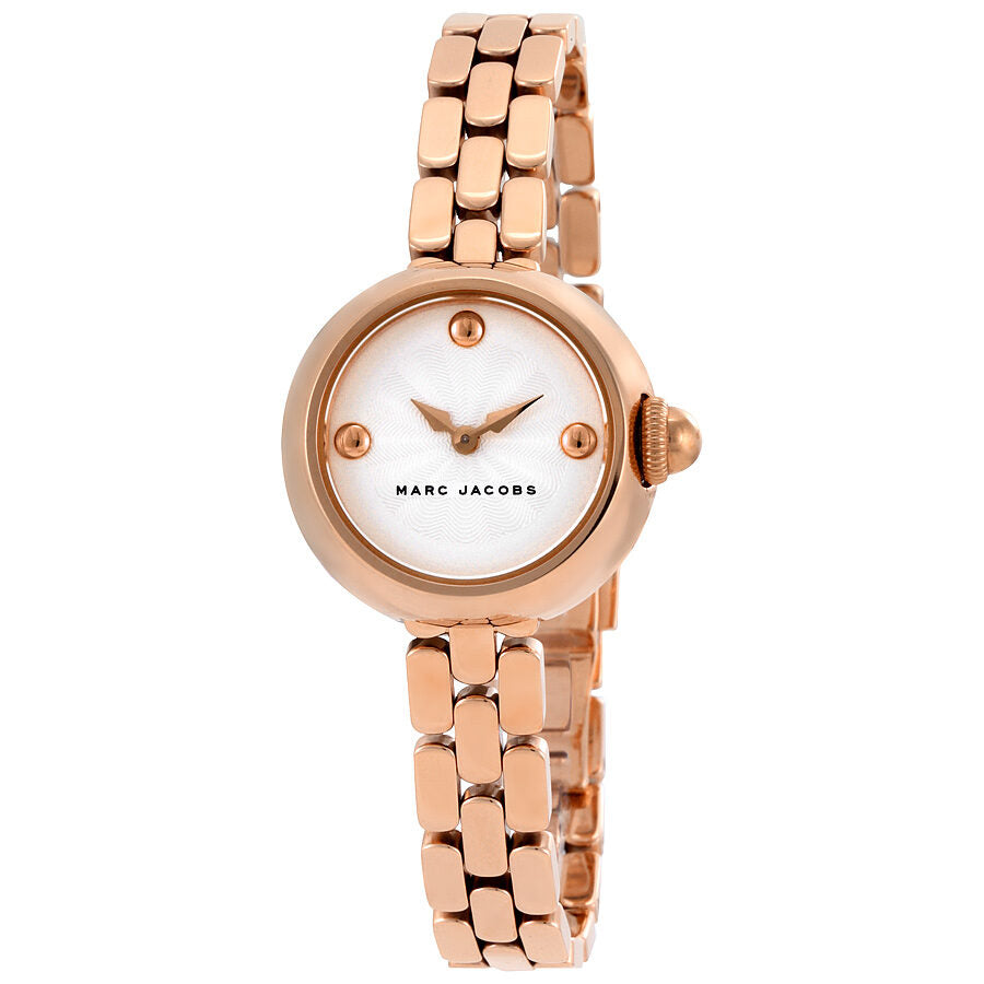 Marc Jacobs Courtney MJ3458 rose gold watch with white dial and rose gold bracelet