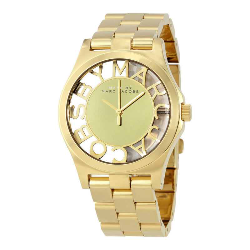 Marc by Marc Jacobs Henry Skeleton Gold Dial Ladies Watch MBM3206 - BigDaddy Watches