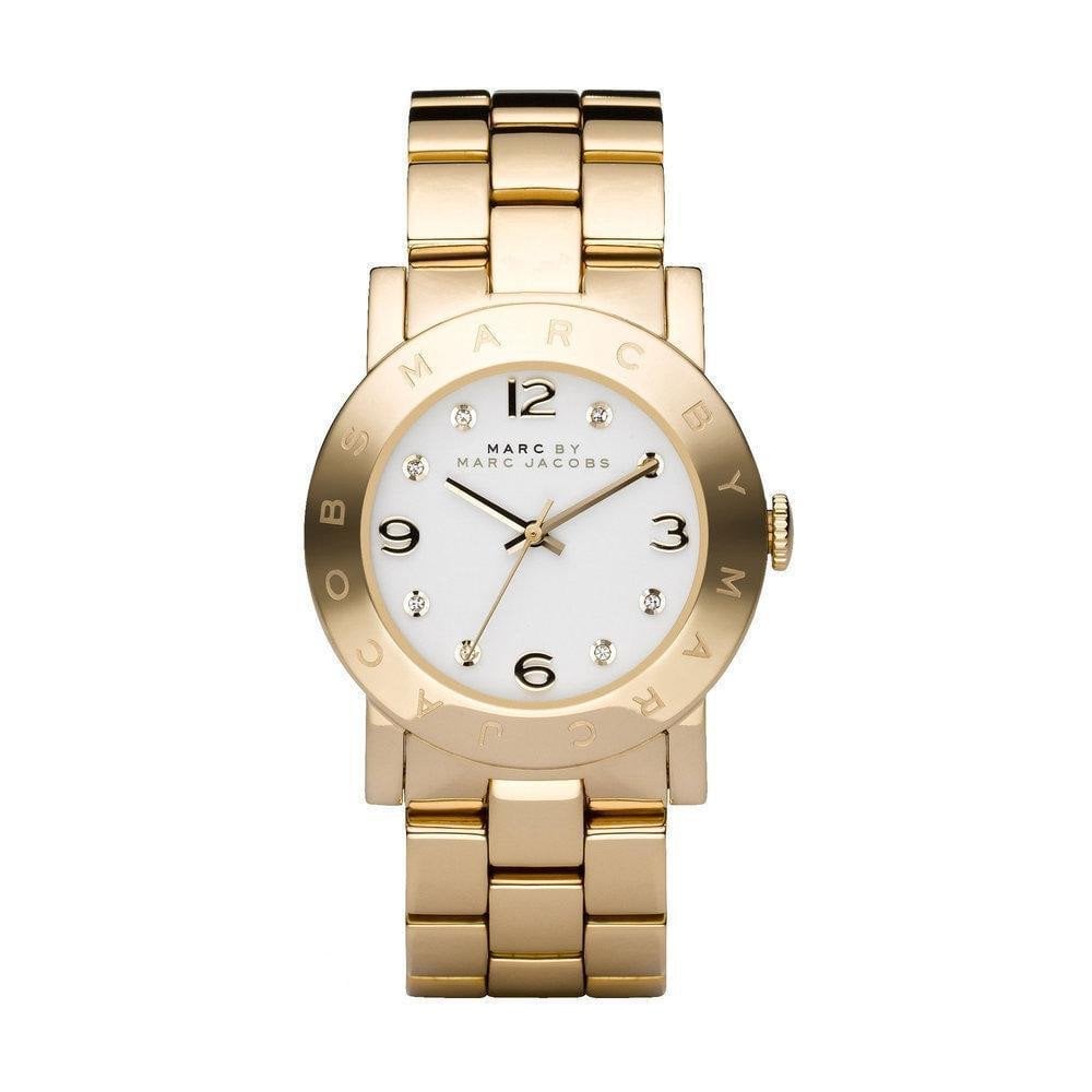 Marc By Marc Jacobs Amy gold-tone ladies watch with white dial and Roman numeral bezel
