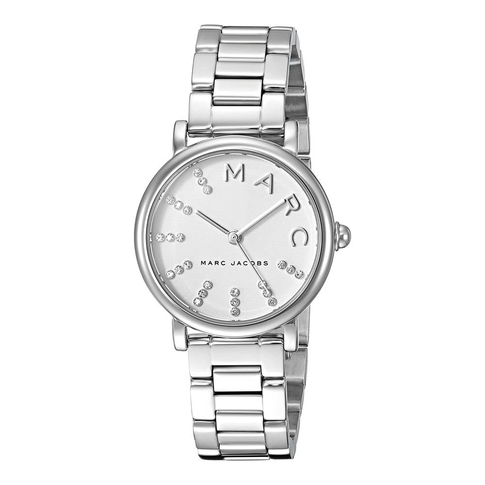 Marc Jacobs MJ3568 women's quartz watch with white dial, stainless steel case and bracelet