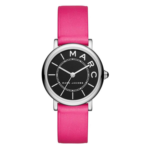 Marc Jacobs Roxy MJ1540 women's watch front view with pink strap