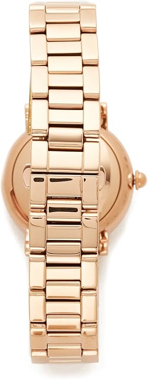 Marc Jacobs Roxy watch caseback showing rose gold stainless steel case back detail