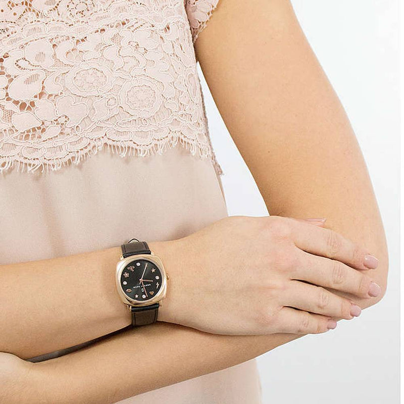 Marc Jacobs Womens 'Mandy' Quartz Stainless Steel and Leather Watch MJ1565 - The Watches Men & CO #4