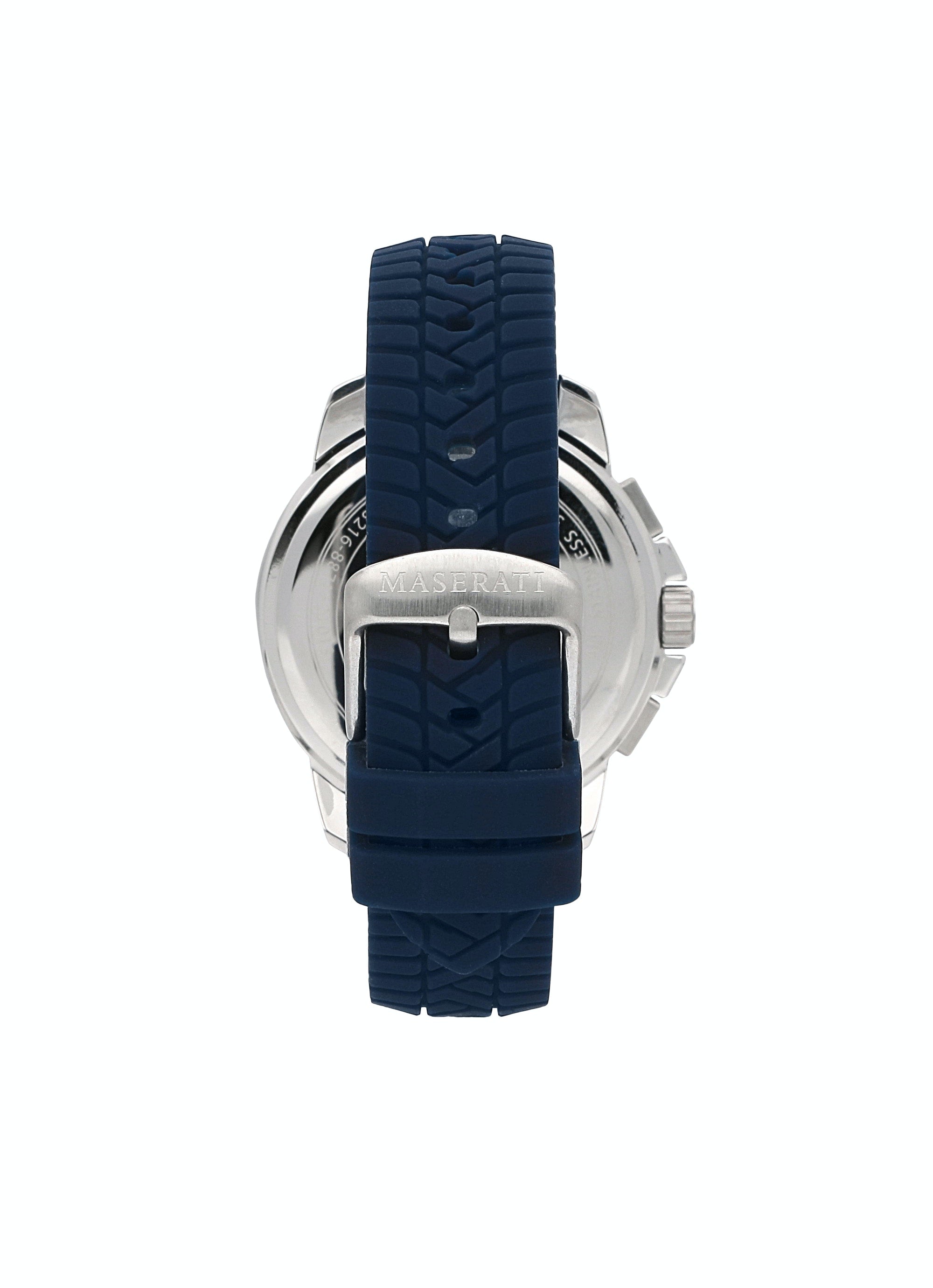 Maserati 44mm CHR W/Silver Dial Blue Strap Men’s Watch R8871621013 - Watch