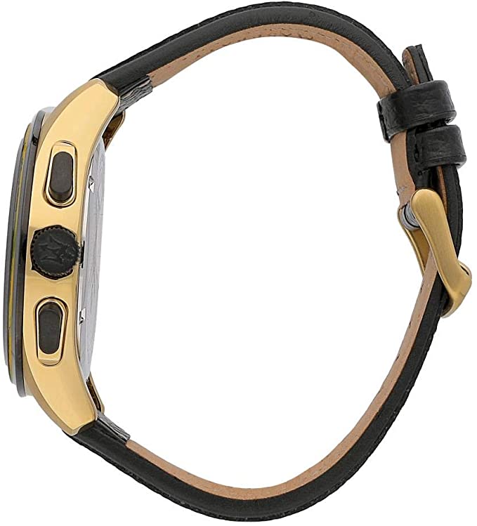 Maserati Black Leather Men's Watch R8871612033 - The Watches Men & CO #2