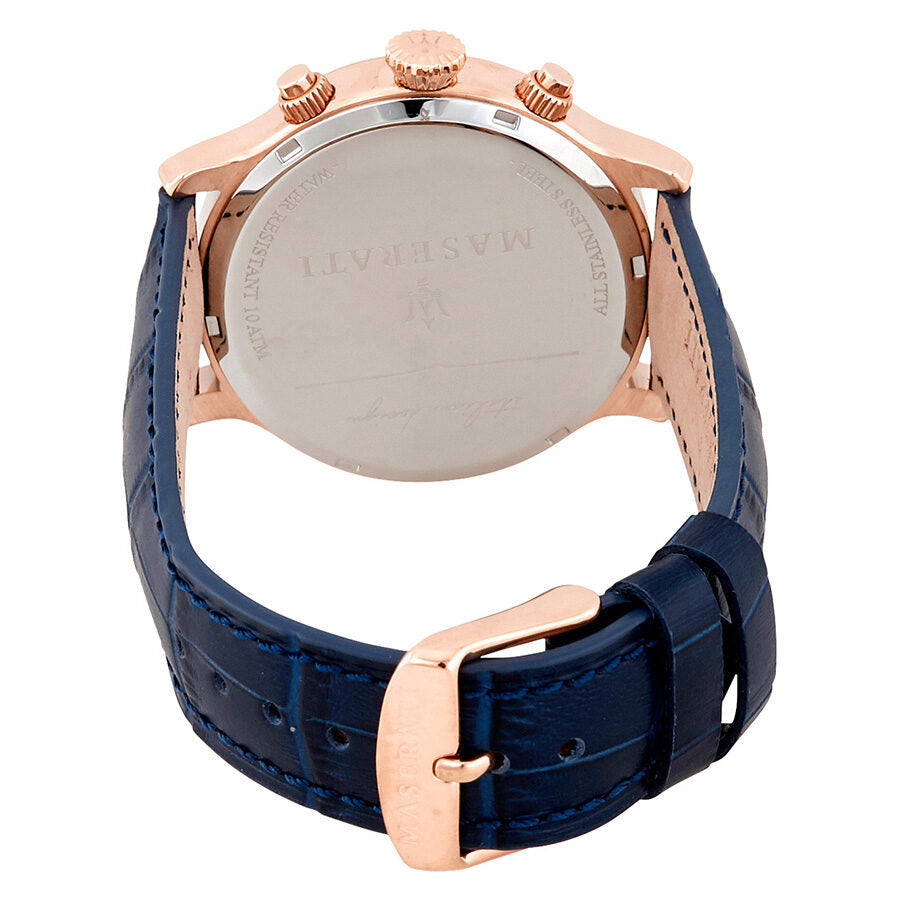 Maserati Epoca Blue Dial Blue Leather Men's Watch R8871618007 - The Watches Men & CO #3