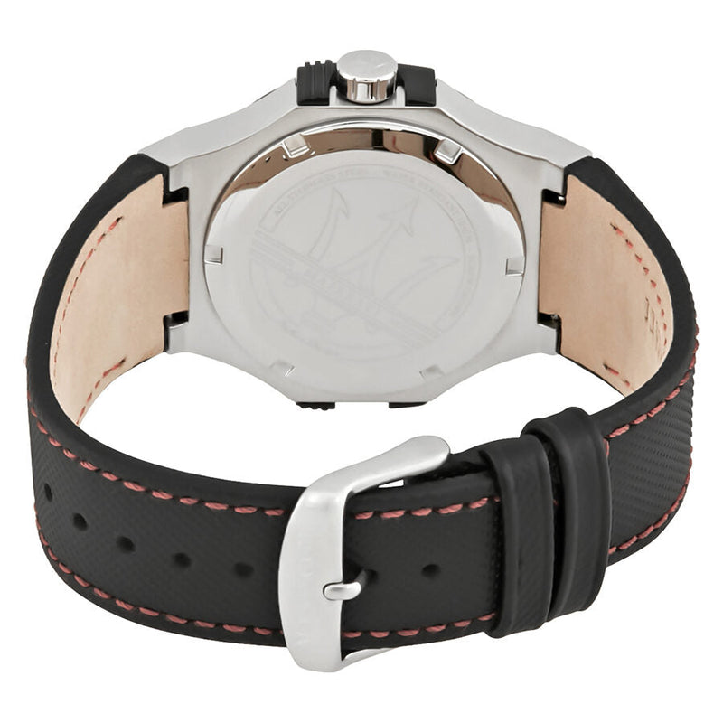 Maserati Potenza Black Dial Black Leather Men's Watch R8851108001 - The Watches Men & Co #3