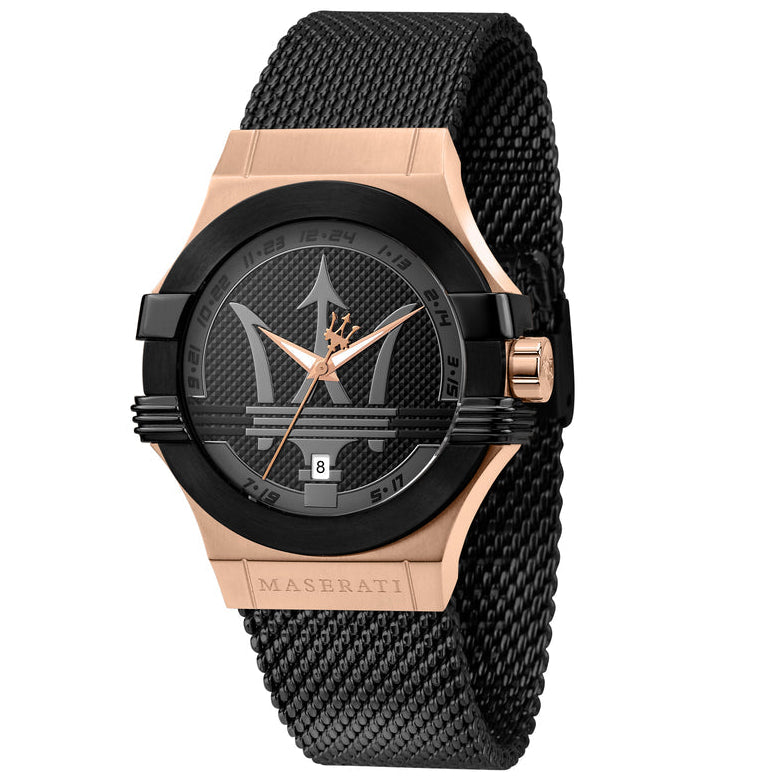 Maserati Potenza Black Mesh Bracelet   R8853108010 - The Watches Men & CO