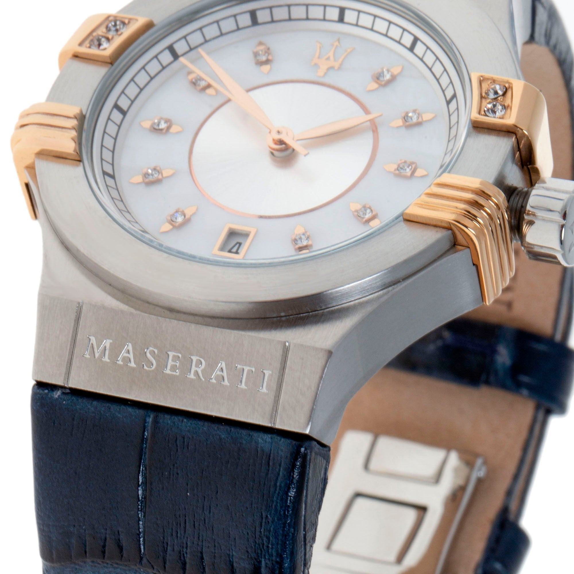 Maserati Potenza Diamond Silver Dial Ladies Watch R8851108502 - Watch