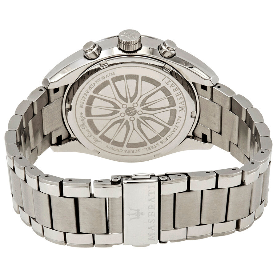 Caseback of Maserati Traguardo watch with transparent exhibition display
