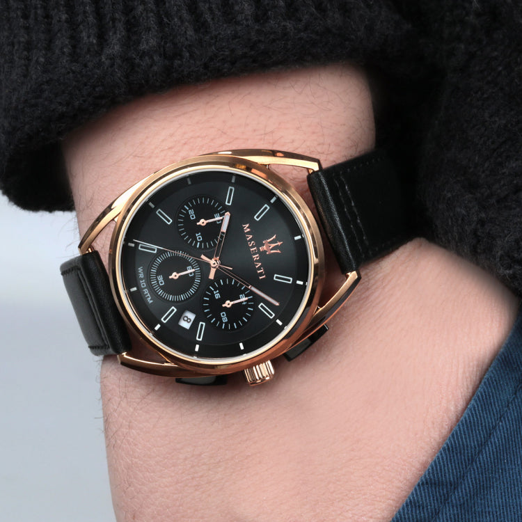 Maserati Trimarano Chronograph Black Dial Men’s Watch R8871632002 - Watch