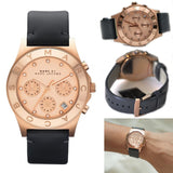 Marc By Marc Jacobs Blade Rose Gold Women's Leather Chronograph Watch MBM1188 - Big Daddy Watches #2