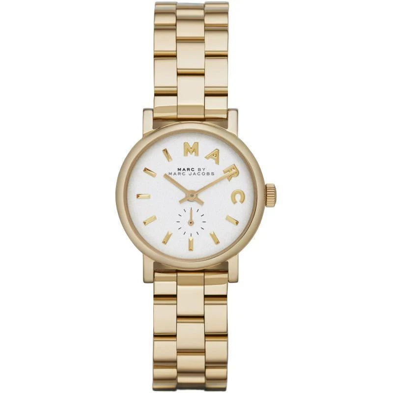 Marc By Marc Jacobs MBM3247 ladies watch with white pearlized dial and gold-tone stainless steel bracelet