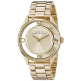 Marc by Marc Jacobs Tether Gold Dial Gold-tone Ladies Watch MBM3413 (Defect)