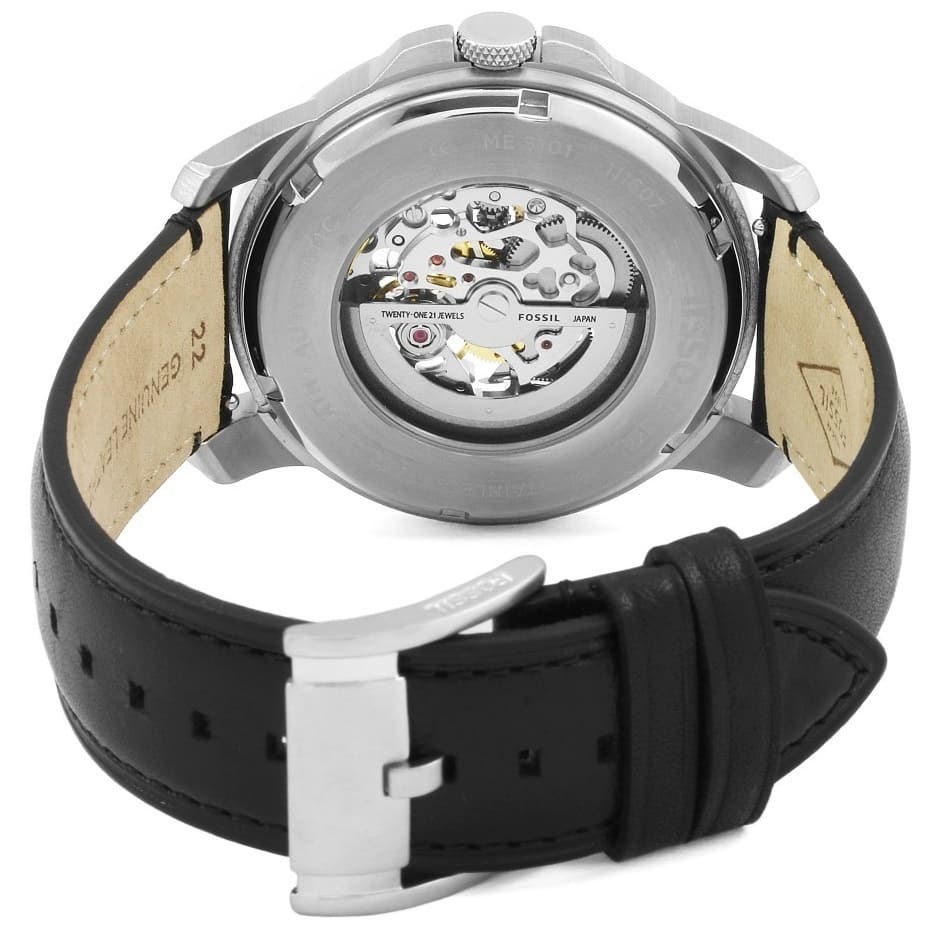 Fossil Grant Automatic Silver Skeleton Dial Men's Watch ME3101