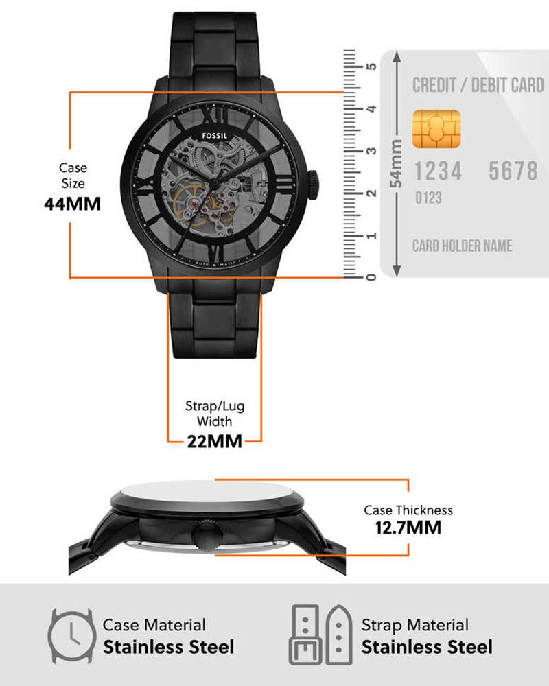 Townsman Automatic Black Stainless Steel Watch - ME3269 ME3269 - Image 4