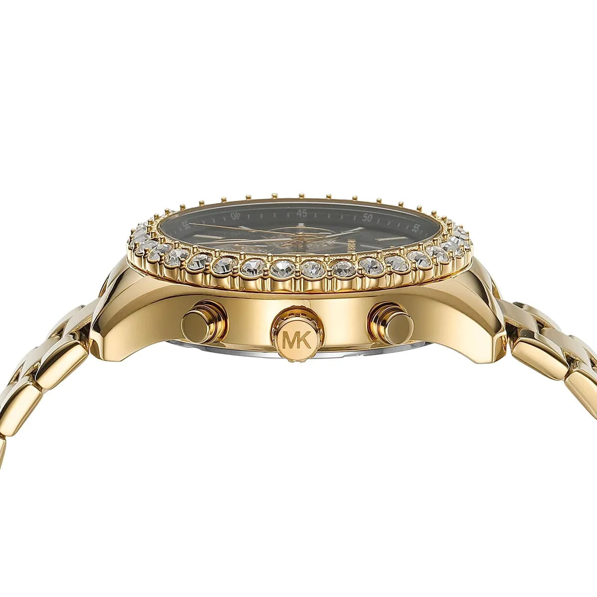 Michael Kors Berkley Chronograph Black Dial Gold Steel Strap Watch For Women - MK7414 mk7414 - Image 2