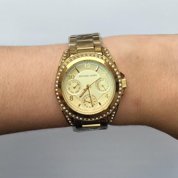 Michael Kors Blair Champagne Dial Gold-tone Stainless Steel Ladies Watch MK5639 - Watch