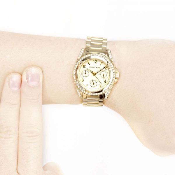 Michael Kors Blair Champagne Dial Gold-tone Stainless Steel Ladies Watch MK5639 - Watch