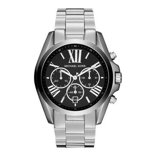 Michael Kors Bradshaw Chronograph Black Dial Silver Unisex Watch  MK5705 - The Watches Men & CO