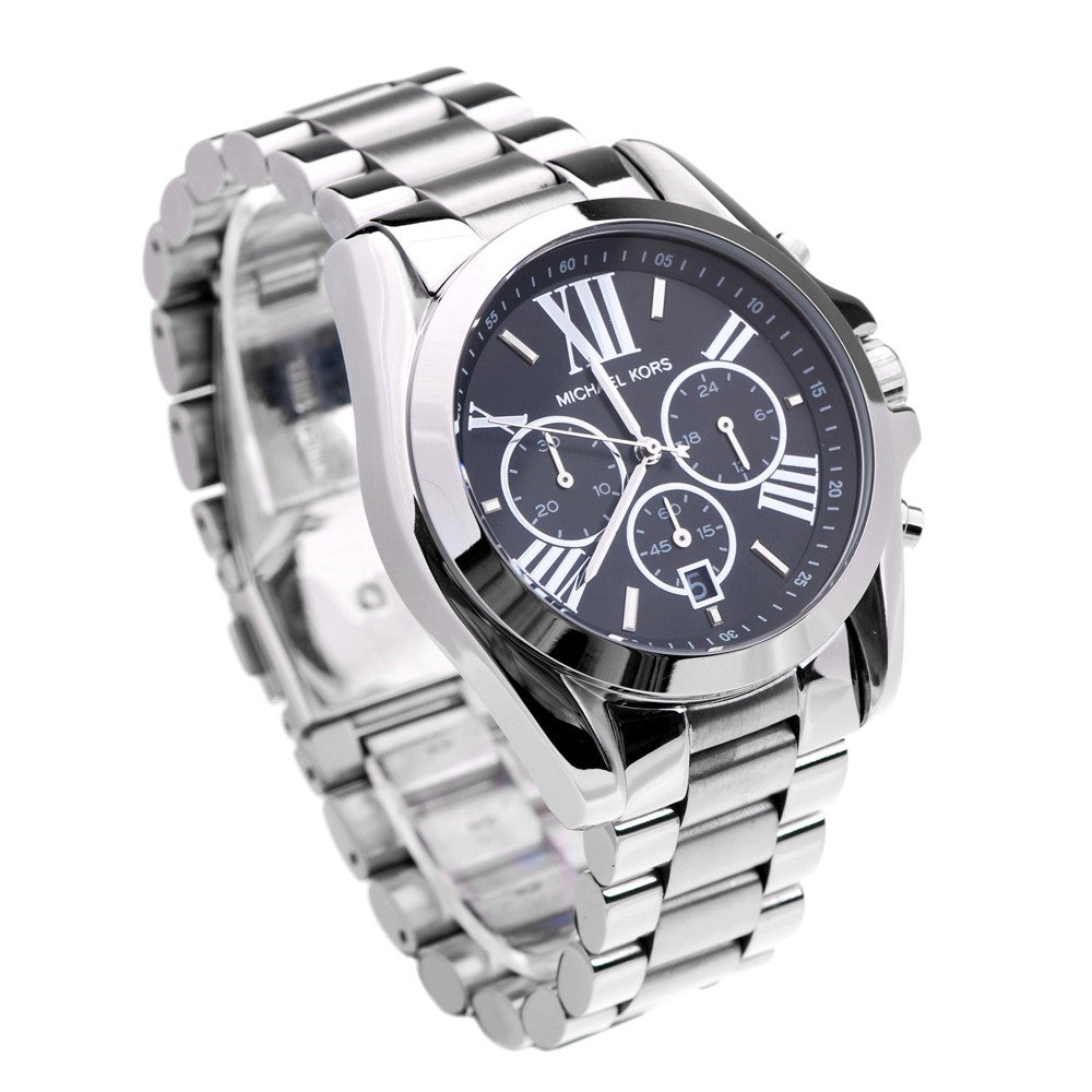 Michael Kors Bradshaw Chronograph Black Dial Silver Unisex Watch MK5705 - The Watches Men & CO #2