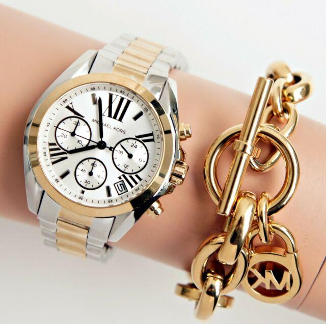 Michael Kors Bradshaw Chronograph Silver Dial Ladies Watch MK5912 - The Watches Men & CO #4