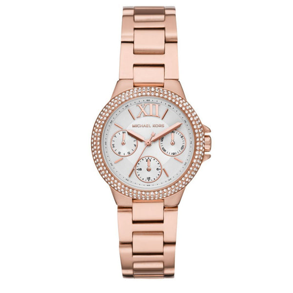 Michael Kors Camille Chronograph Quartz Crystal White Dial Ladies Watch MK6845 - Watch