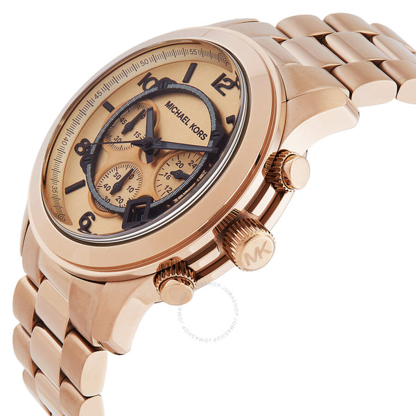 Michael Kors Chronograph Quartz Beige Gold-Tone Dial Men's Watch MK9106 - The Watches Men & Co #2