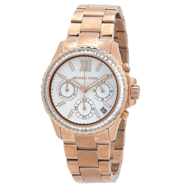 Michael Kors Chronograph Quartz Silver Dial Ladies Watch MK7213 - The Watches Men & Co