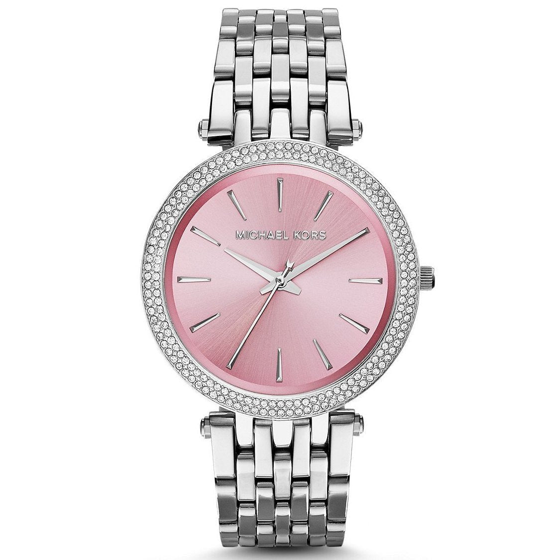 Michael Kors Darci Crystal Paved Pink Dial Ladies Watch  MK3352 - The Watches Men & CO