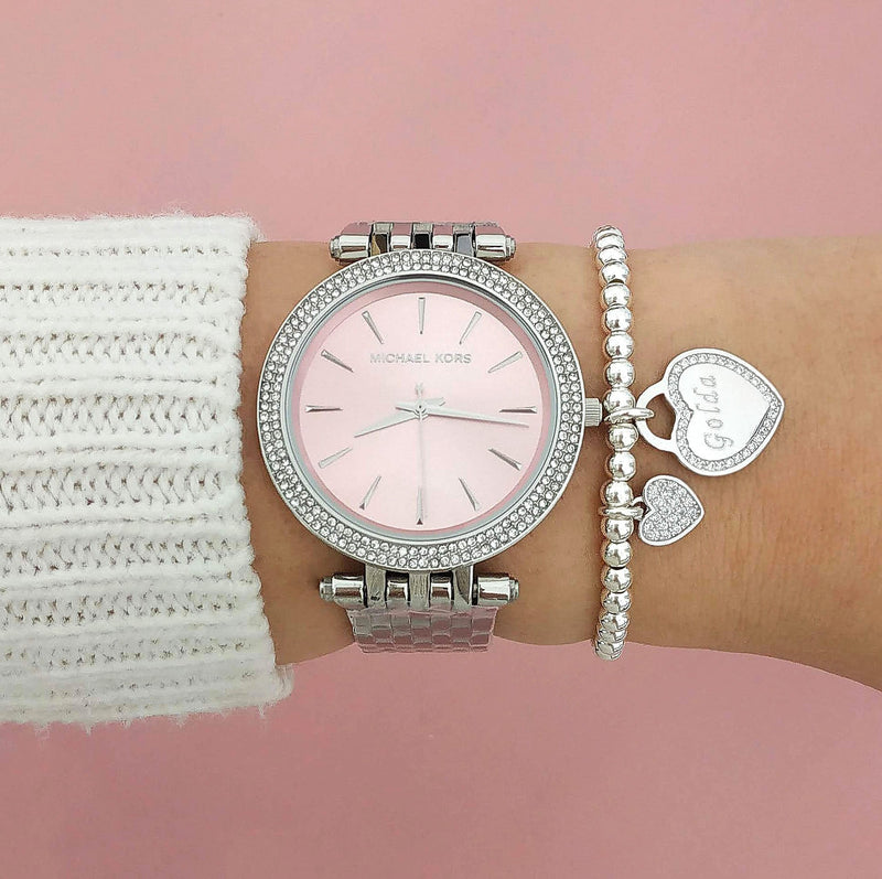 Michael Kors Darci Crystal Paved Pink Dial Ladies Watch MK3352 - The Watches Men & CO #5