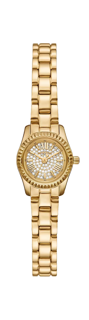 Michael Kors Darci Pavé rose gold-tone women's watch with crystal dial and link bracelet