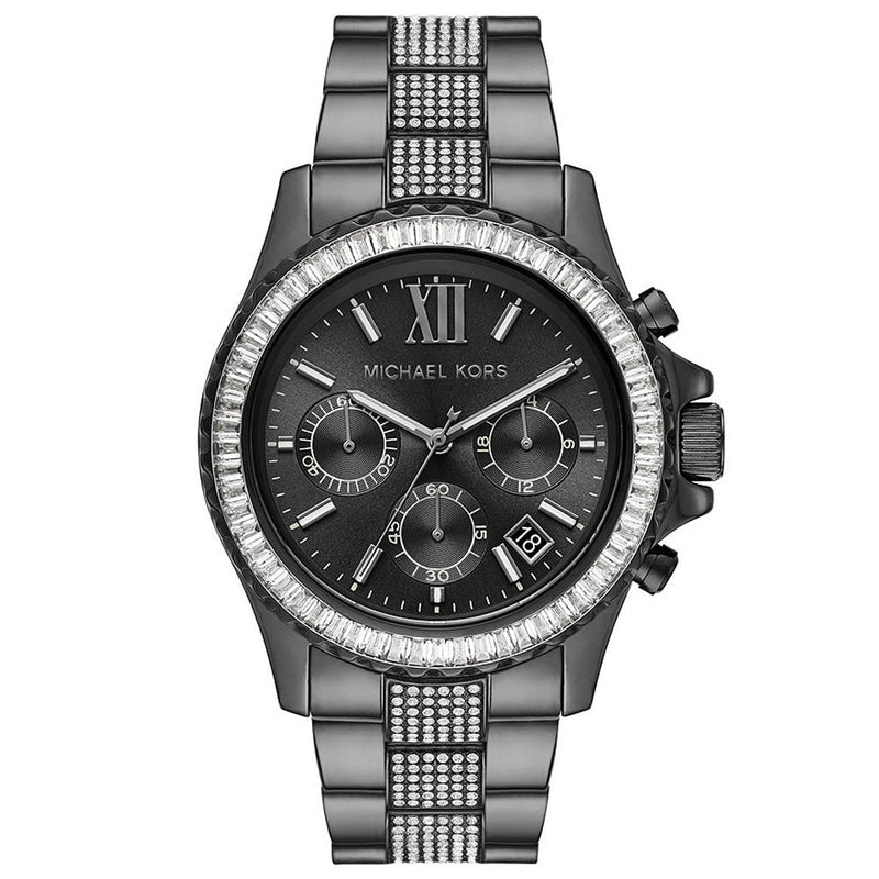 Michael Kors Everest Chronograph Quartz Crystal Black Dial Ladies Watch MK6974 - Watch