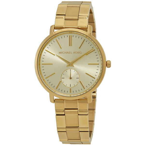 Michael Kors Jaryn Champagne Dial Ladies Watch MK3500 - The Watches Men & CO