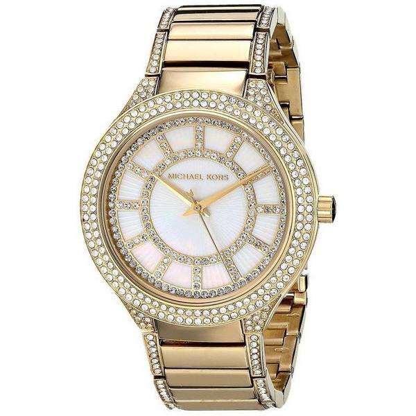 Michael Kors Kerry gold-tone ladies watch with mother-of-pearl dial and crystal-set bezel