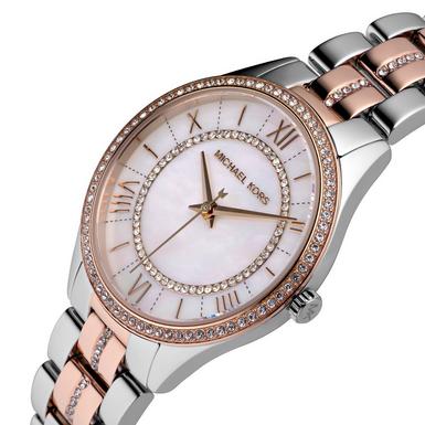 Michael Kors Lauryn Quartz White Mother of Pearl Dial Ladies Watch MK3979 - Watch