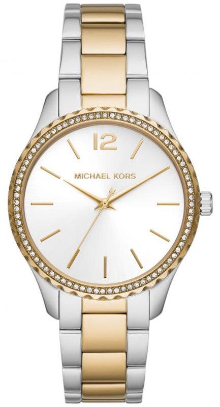 Michael Kors Layton Quartz Silver Dial Two Tone Steel Strap Watch For Women - MK6899 mk6899 - Image 1