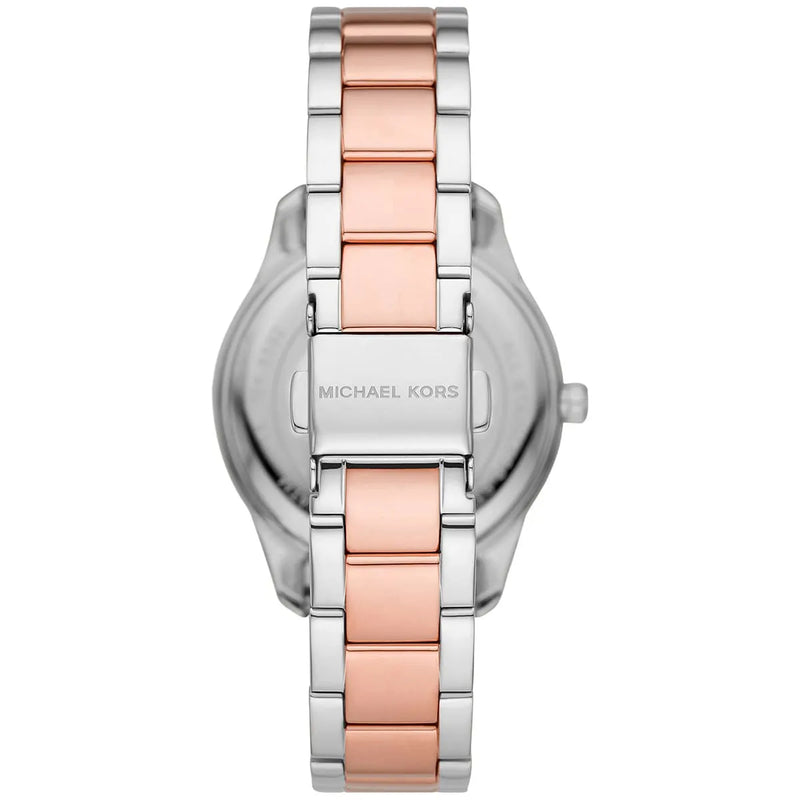 Michael Kors Layton Three Hand Pink Dial Two Tone Steel Strap Watch For Women - MK6894 mk6894 - Image 3