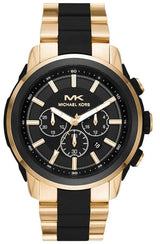 Michael Kors Lennox Chronograph Black Dial Two Tone Steel Strap Watch for Men MK8990 mk8990 - Image 1