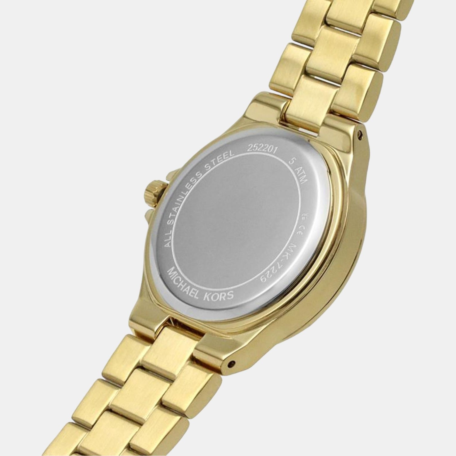 Michael Kors Lennox Pave Quartz Crystal Gold Dial Ladies Watch MK7229 - Watch