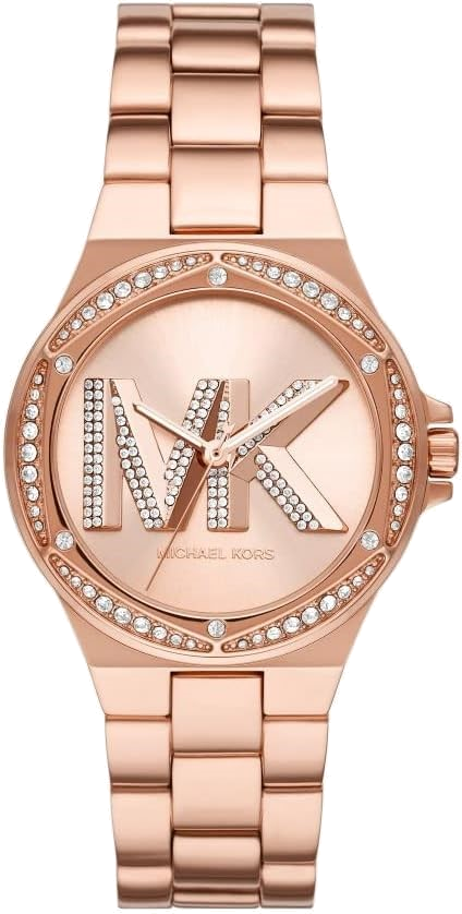 Michael Kors Lennox Three Hand Rose Gold Dial Rose Gold Steel Strap Watch For Women - MK1063 mk1063 - Image 1