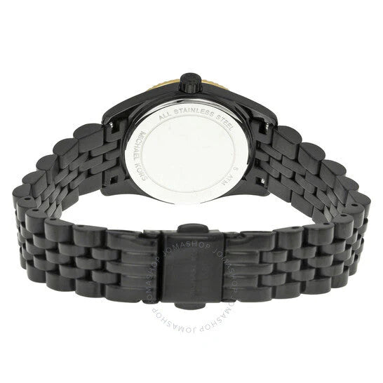 Michael Kors Lexington Black Dial Black Ion Plated Women's Watch - MK3299
