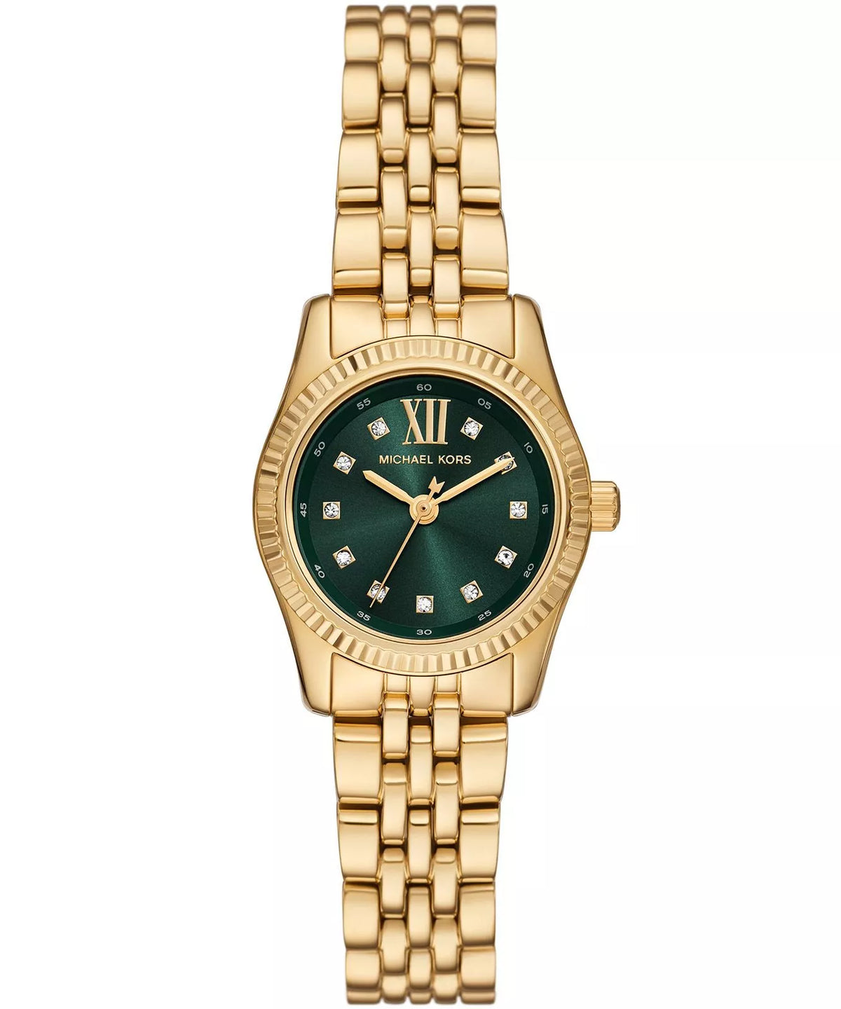 Michael Kors Petite Lexington Pavé Gold-Tone Watch MK4842
